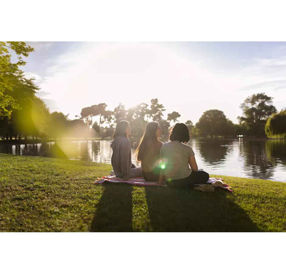 Ladies By Lake In Hagley Park