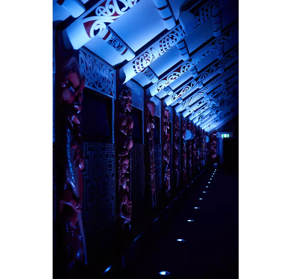 Christchurch He Tangata Maori Marae Inside Blue