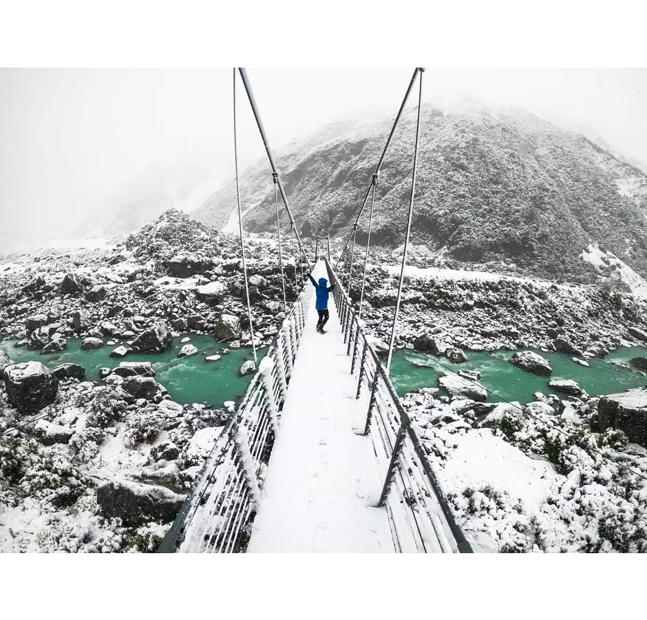 Bare Kiwi Hooker Valley Bridge